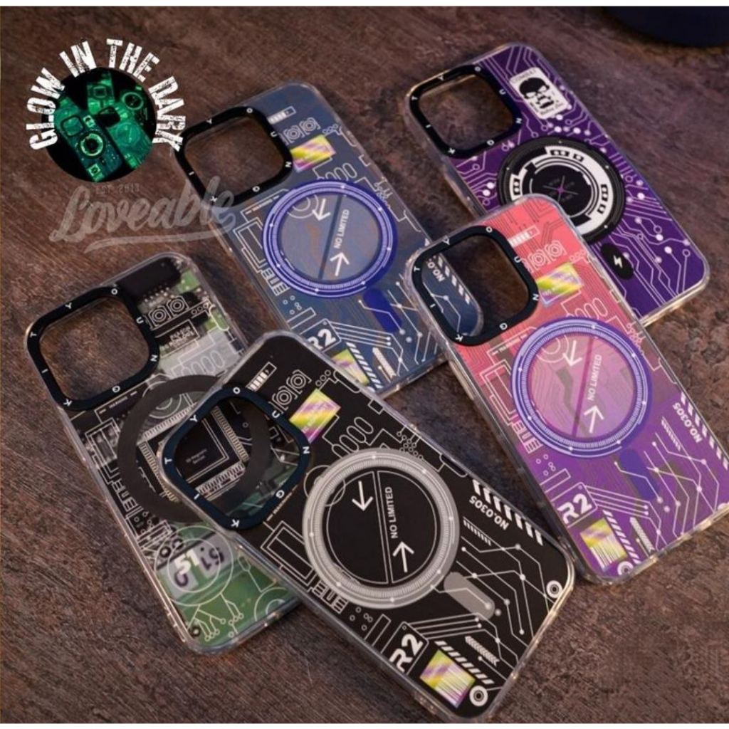 Circuit magsafe luminous case for iphone 11 - 13 promax