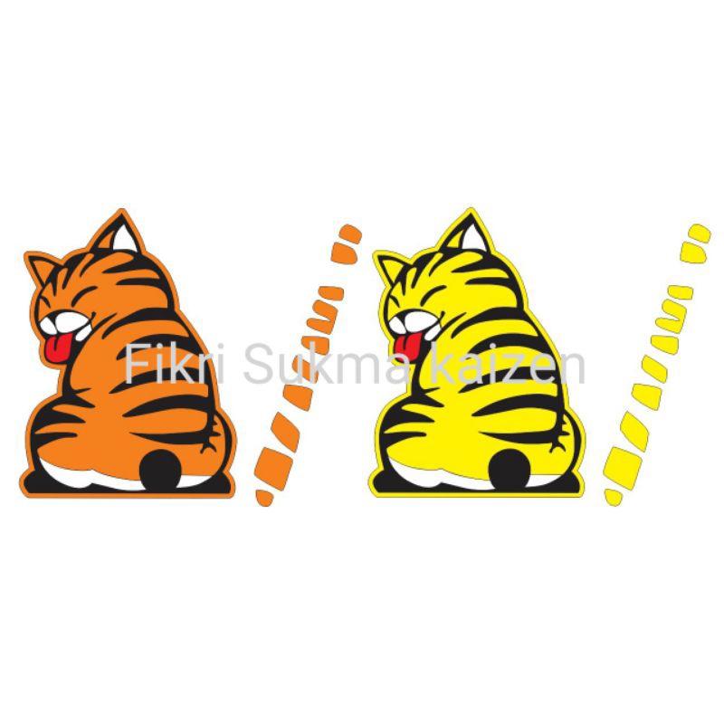 stiker kucing neko stiker kaca mobil belakang