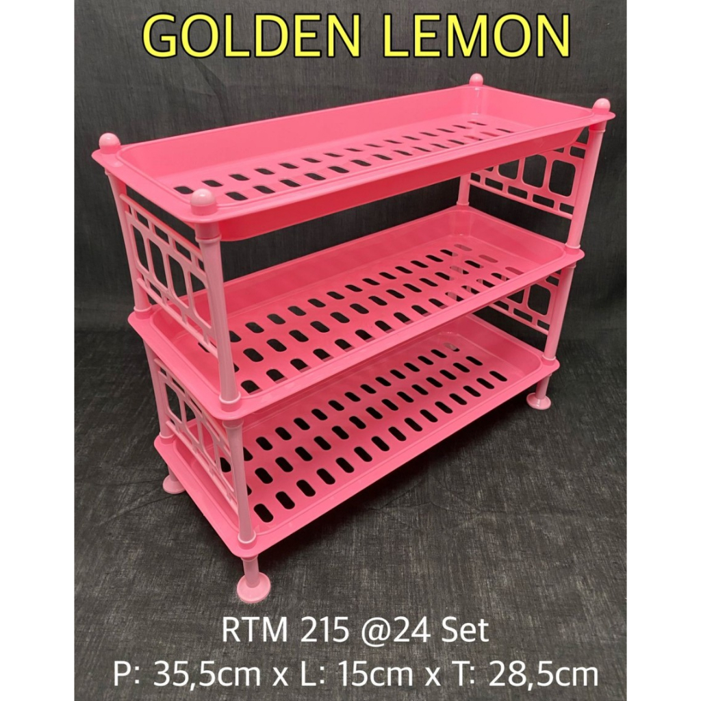 Golden Lemon Tempat bumbu 3 susun rak serbaguna dapur kitchen masak ok