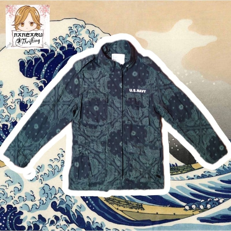 jaket parka motif bandana