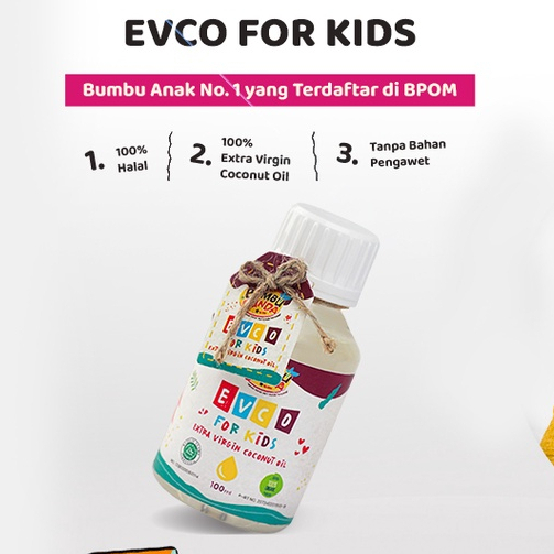 

EXTRA VIRGIN COCONUT OIL (EVCO) FOR KIDS 100 ml minyak mpasi