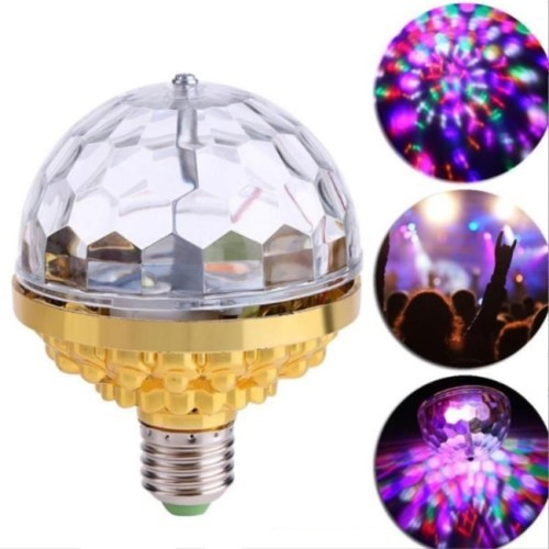 6W Rotating Crystal Magic Ball RGB LED Stage Bulb E27 Lamp for Disco E27