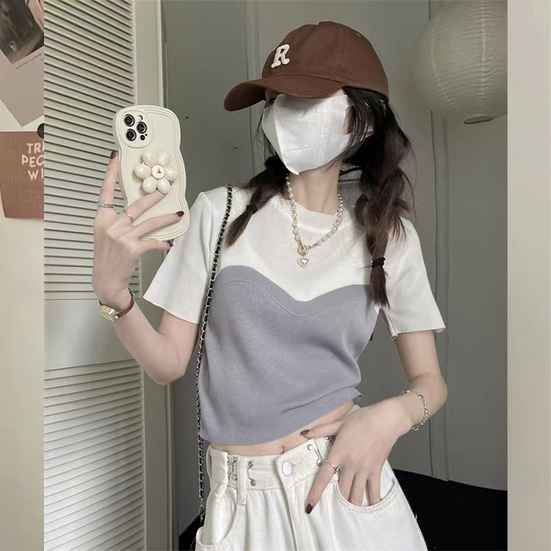 Arabella Blouse Top Knit Korean - Atasan Wanita Rajut Import TM (M5707)