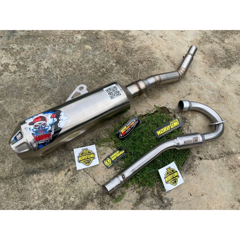 Knalpot NORIFUMI BADBOY PNP KLX/D-Tracker ,CRF 150 ,WR 155