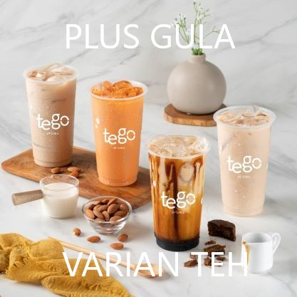 

TEGO Bubuk Minuman TEH Kekinian PLUS GULA - Premium Bubble Drinks