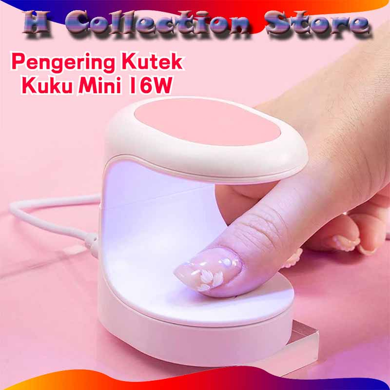 Pengering Kutek Kuku Mini 3 LED UV 16W Nail Dryer Cepat Kering 60 x 50 x 62 mm