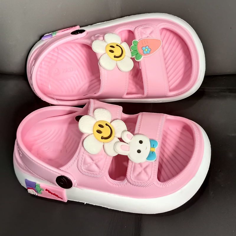 Sandal Anak Perempuan Tali Belakang Sandal Bayi dan Anak Terbaru Sendal Anak Motif Bunga Viral Sandal Anak Murah