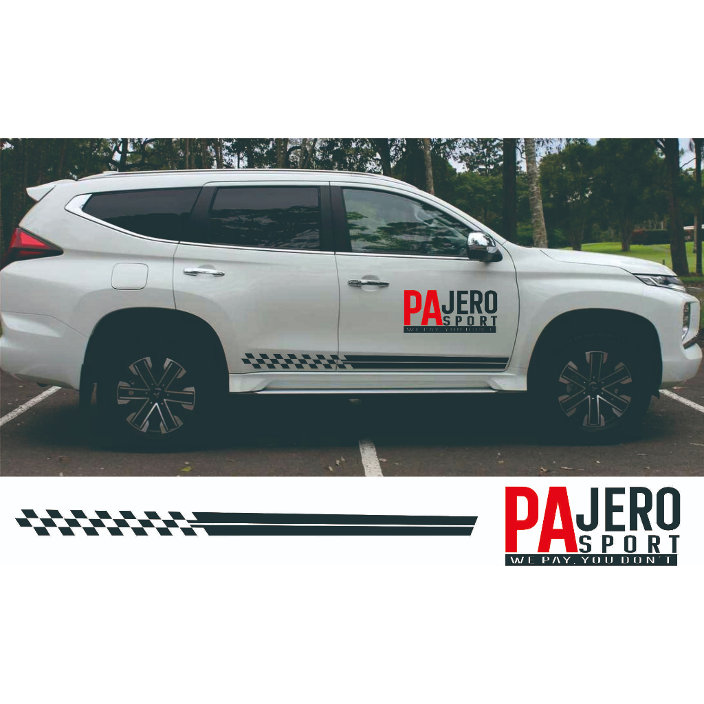 sticker pajero sport sticker sticker samping pajero aksesoris pajero sport