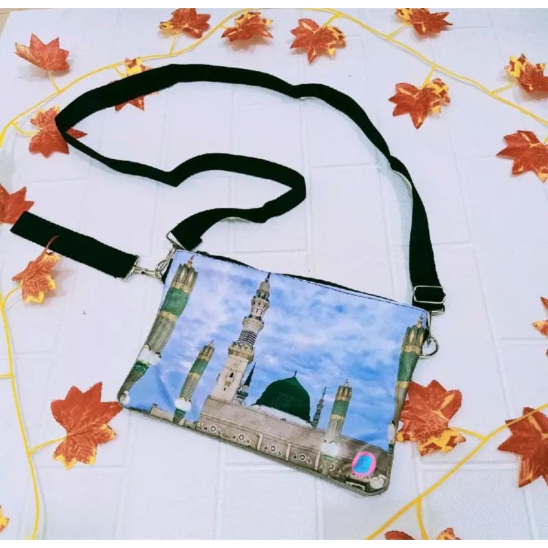 Slingbag printing oleh-oleh haji umroh zellshop