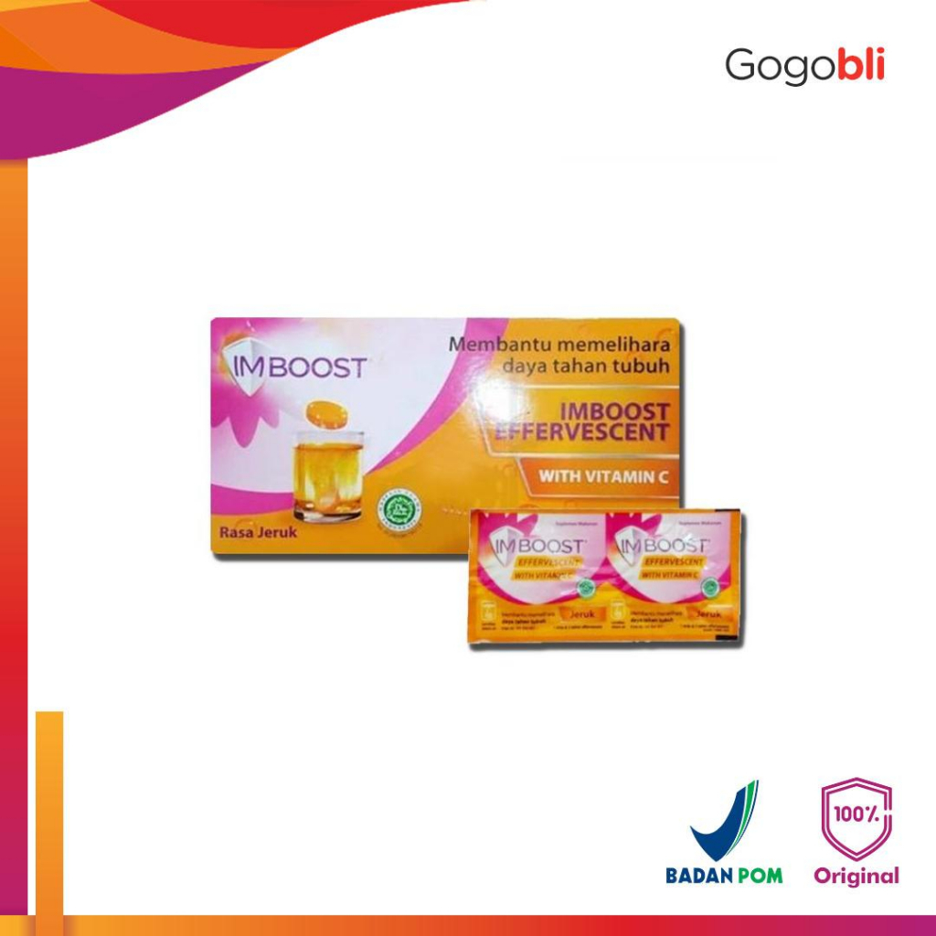 Imboost Effervescent Rasa Jeruk (10 Sachet @2 Tablet) (ED: Sept 23)