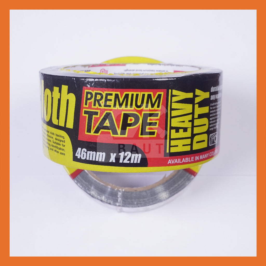 

NACHI 46 MM Lakban Kain Hitam / Isolasi Tape NACHI 2 inch x 12 meter (46 mm x 12 Meter).