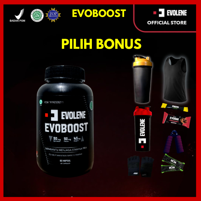 EVOBOOST 1 BOTOL ISI 60 CAPS -- BY EVOLENE TESTOSTERONE BOOSTER BPOM HALAL TESTOSTERON EVOBOST EVO BOOST BOST BOOSTER PRE WORKOUT APEL EVO CREATINE EVOLINE EVOLIN EVOLEN PREVOLENE TESTOSTERONE BOOSTER EVO BOOST EVOBOST EVO BAR