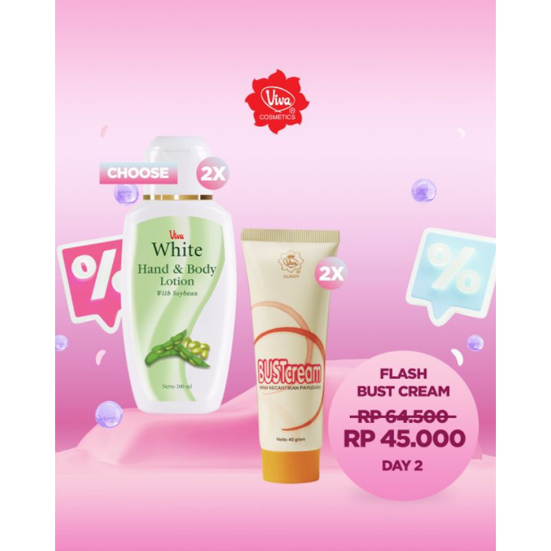 2 Viva Bust Cream 2 VW Hand Body Lotion 100 mL