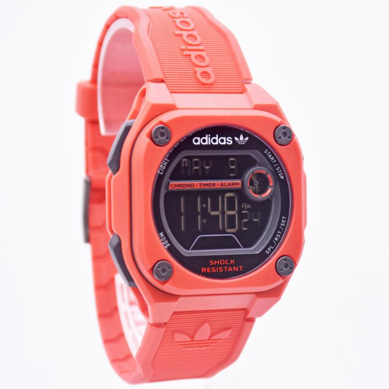 Jam tangan terbaru adidas AOST23063 original digital -merah