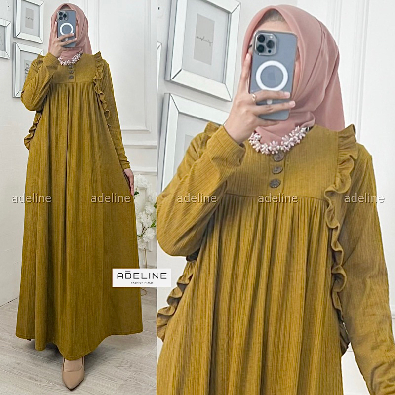 Asira Maxy - Gamis Wanita Kaos Knit Rajut Wanita Terbaru LD104-114 / 567-7286