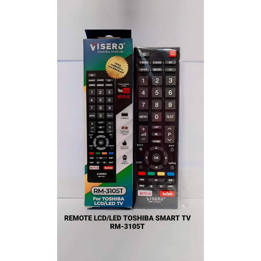 REMOTE TV LED/LCD TOSHIBA SMART TV (RM-3105T)