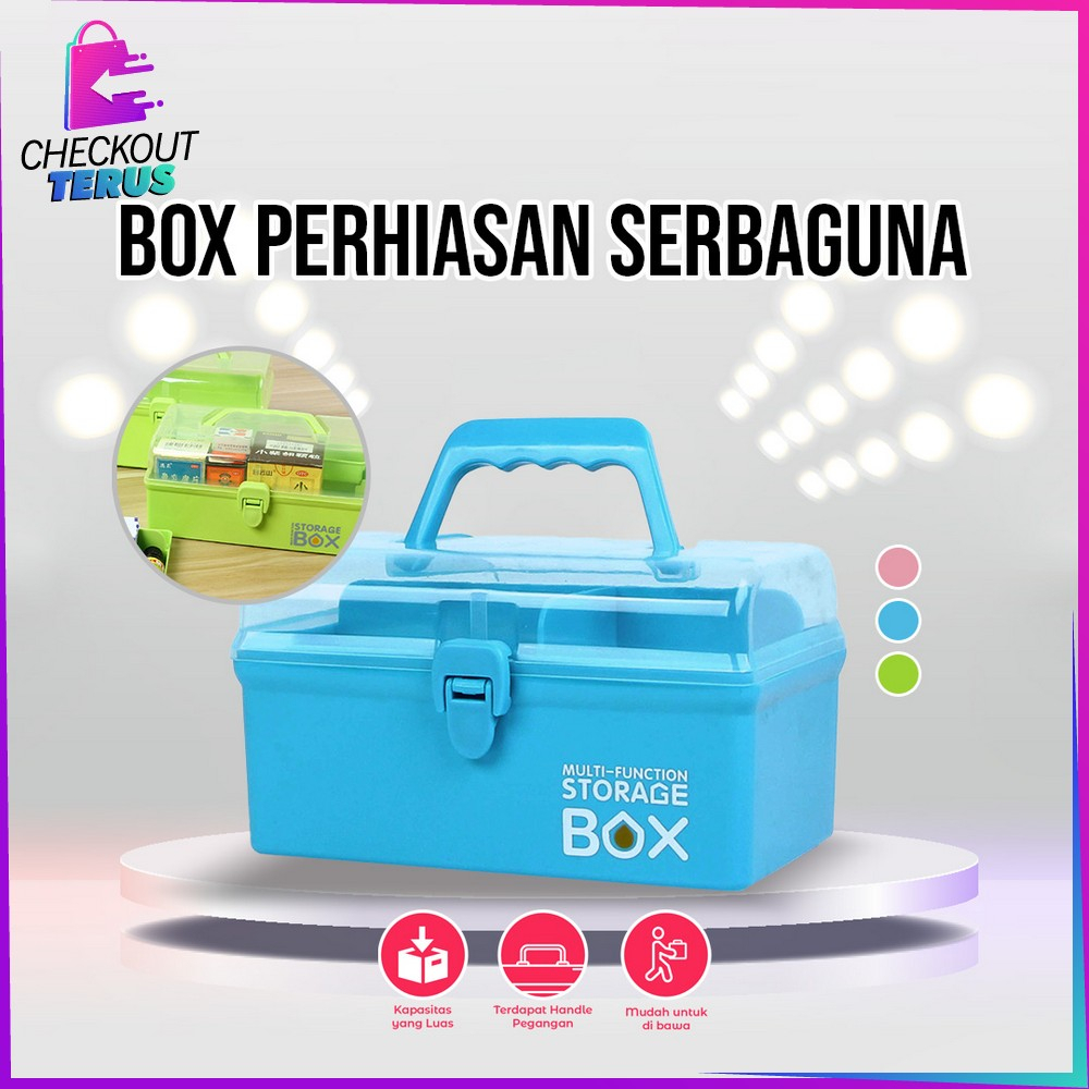 CT C831 Tempat Kotak Penyimpanan Serbaguna Box Organizer Storage Kotak Obat Tool Box Kotak Mainan Perkakas Box Perhiasan