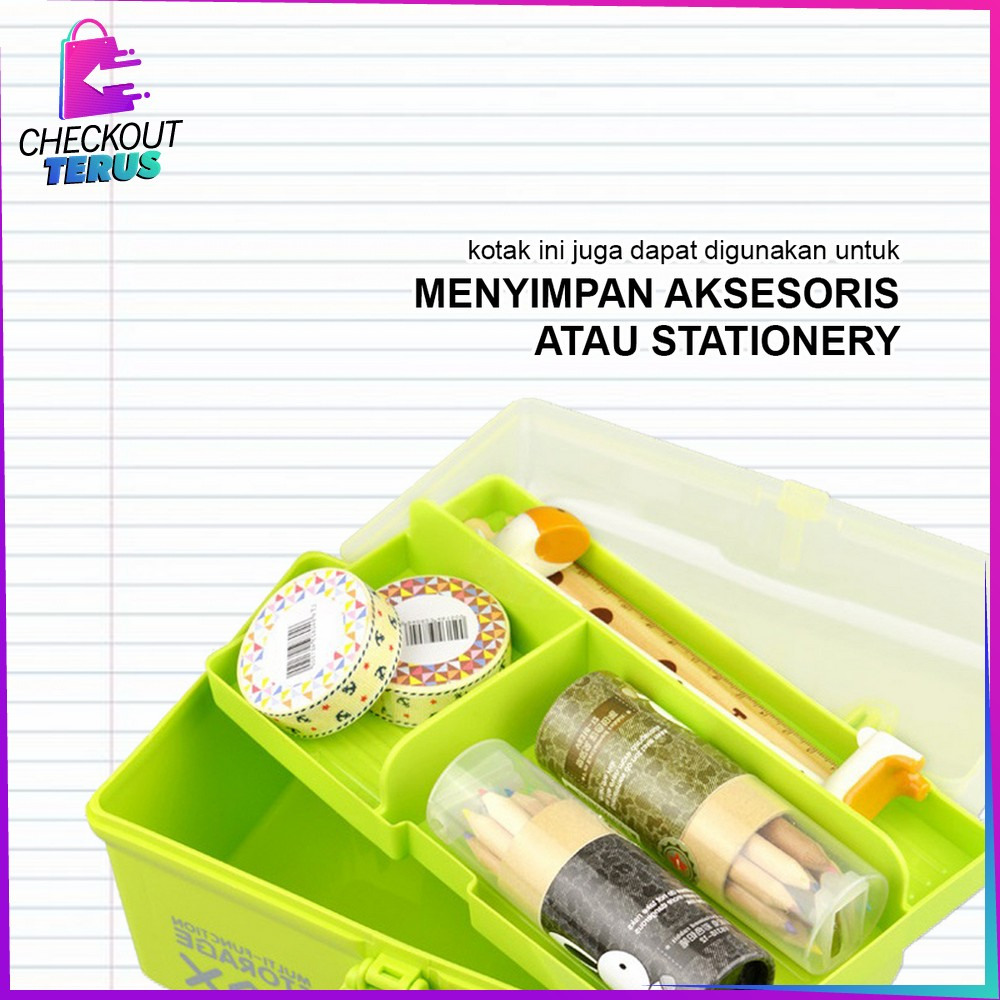 CT C831 Tempat Kotak Penyimpanan Serbaguna Box Organizer Storage Kotak Obat Tool Box Kotak Mainan Perkakas Box Perhiasan