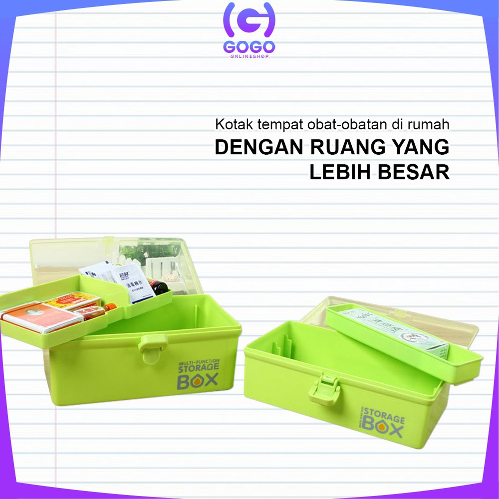 GOGO-C831 Tempat Kotak Penyimpanan Box Perhiasan Serbaguna Kotak Obat Tool Box / Kotak Mainan Perkakas Box Organizer Storage