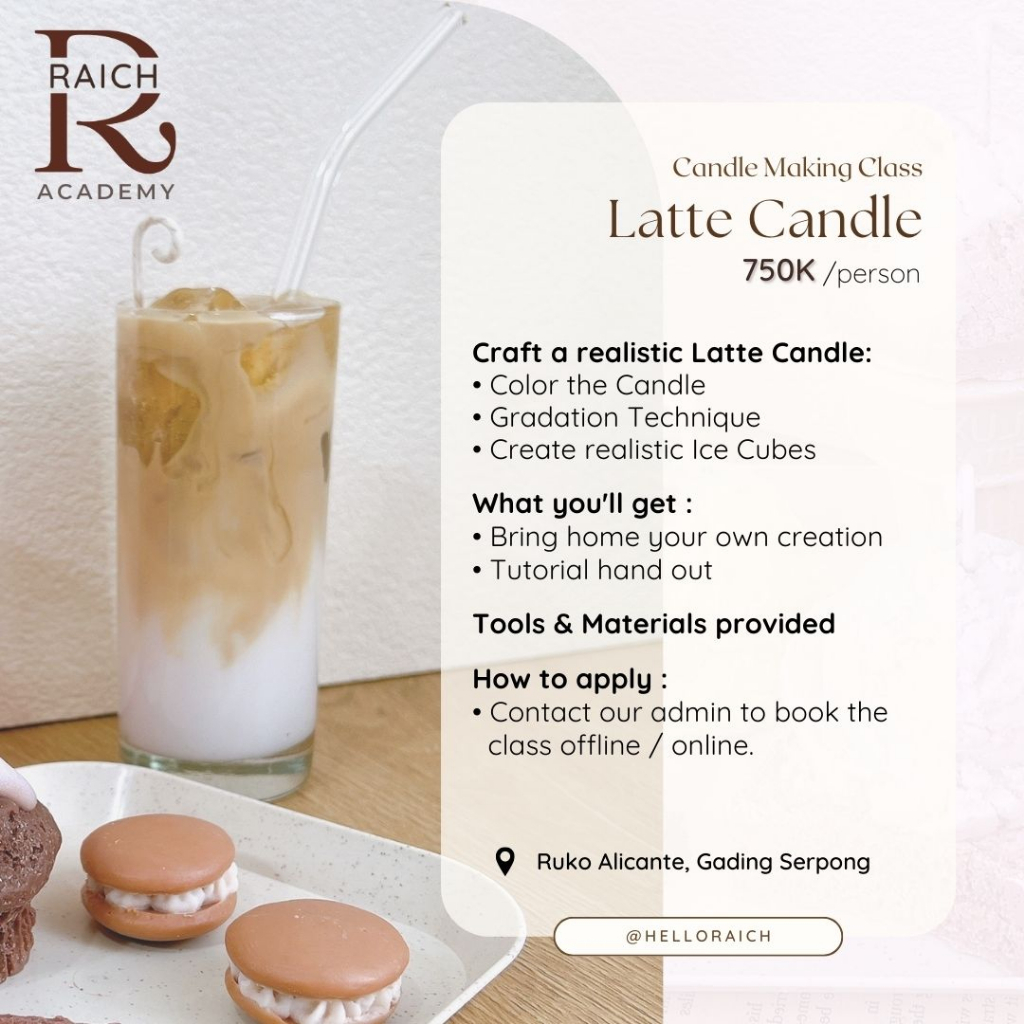 Scented Candle Making Class - Latte Candle | Workshop Aromatic Candle