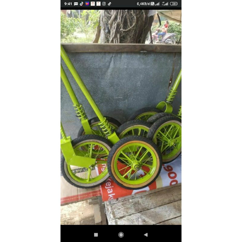 roda gerobak belakang