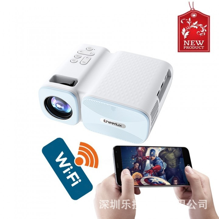 Proyektor Mini Cheerlux C11 Android Wifi 2000 Lumens Suport 1080P