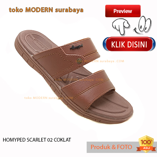 Sandal pria modern casual sendal sopan slide cowok selop HOMYPED SCARLET 02