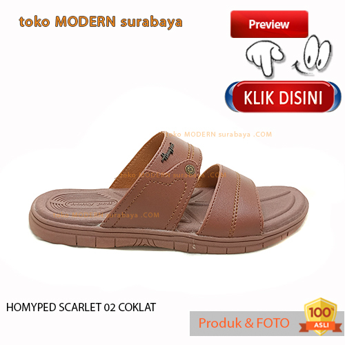 Sandal pria modern casual sendal sopan slide cowok selop HOMYPED SCARLET 02