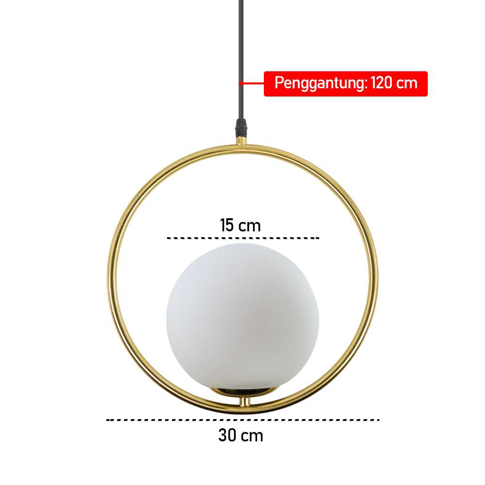 Lampu Gantung Hias Modern Nordic Chandelier 12W 30cm 3 in 1 Color Lampu Dekorasi Unik Desain Interior Menarik