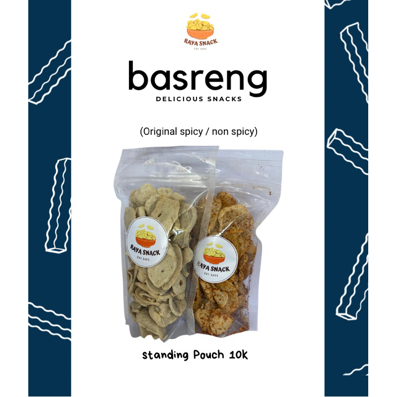 

Basreng pedas kemasan pouch 100gr