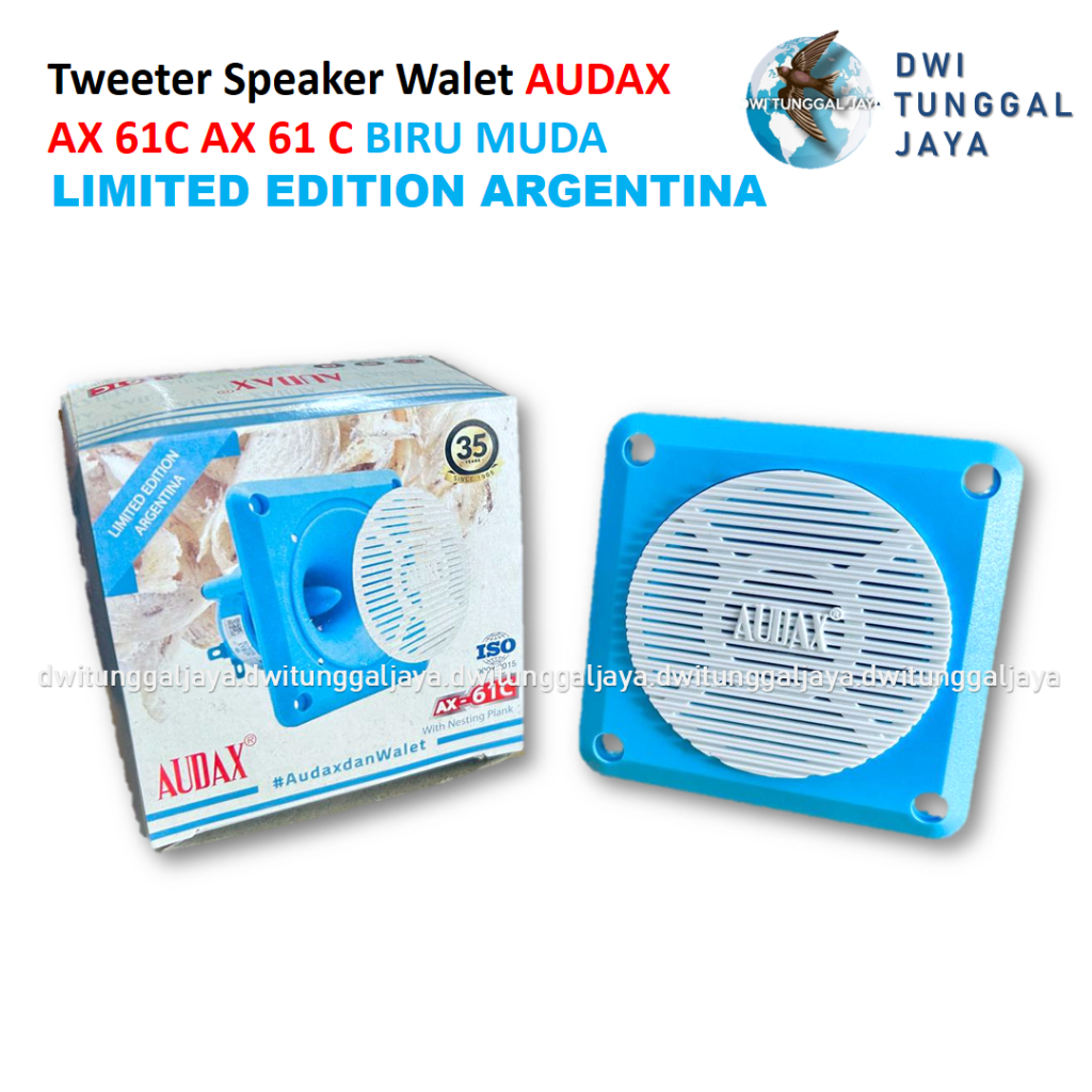 Tweeter Tuiter Speaker Spiker Walet AUDAX AX 61C AX 61 C Biru Limited Edition Argentina Original