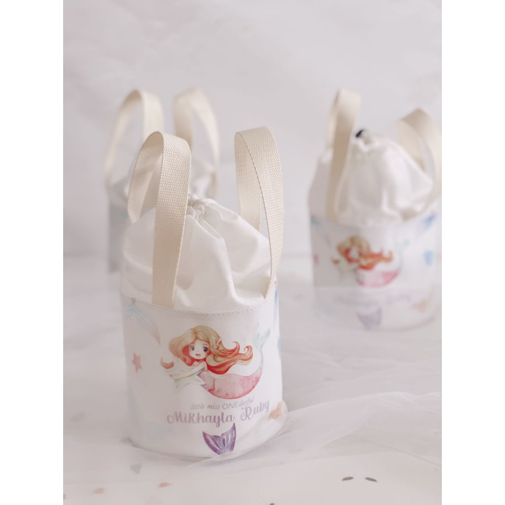 Tube Bag Serut/ Tas Serut Custom/ Souvenir Ultah/ Souvenir Anak