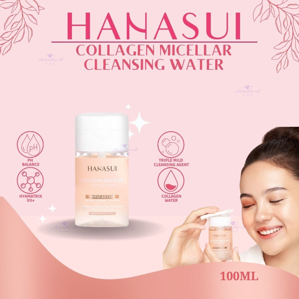 MFI - Hanasui Collagen Micelar Cleansing Water 100ml | 100% ORI