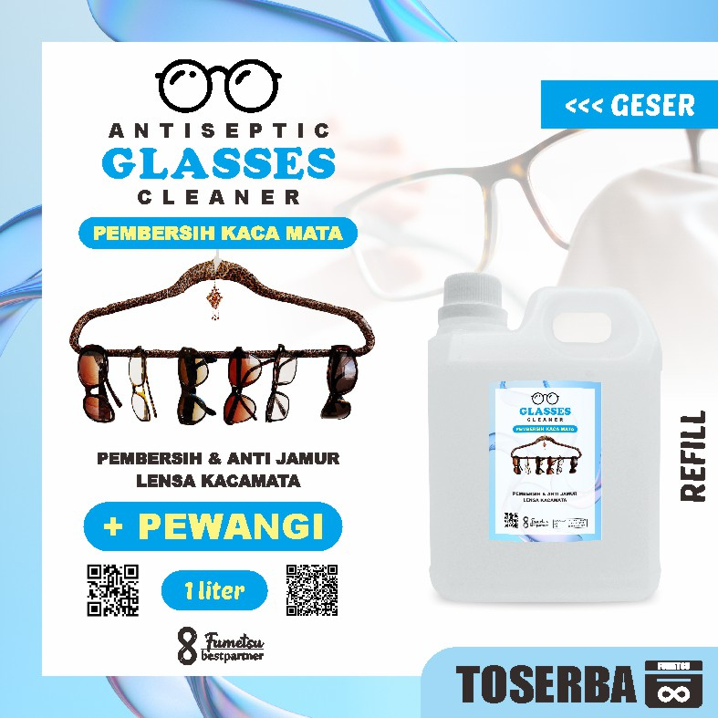 Cairan Pembersih Mengkilat Kacamata Aroma Parfum BB kemasan 1 Liter