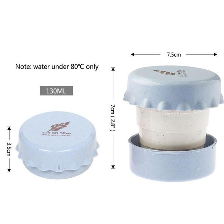 Gelas Lipat Travel BPA Free bahan gandum jerami - Foldable Travel Cup