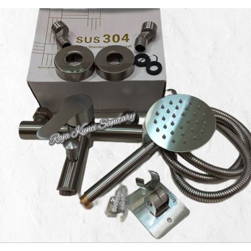 Kran Bathup Panas Dingin Black SUS 304/Kran Shower MIXER Black/Kran Shower/Kran Hitam/Black