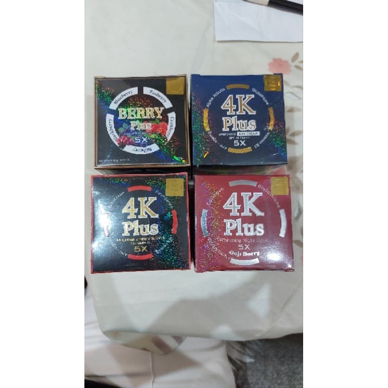 4K Plus 5x Whitening Night Cream / Goji Berry / BB CREAM SPF 50 / Berry Plus /Day Cream