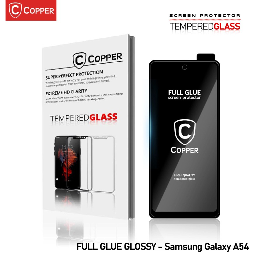 Samsung A54 - COPPER Tempered Glass Full Glue PREMIUM Glossy