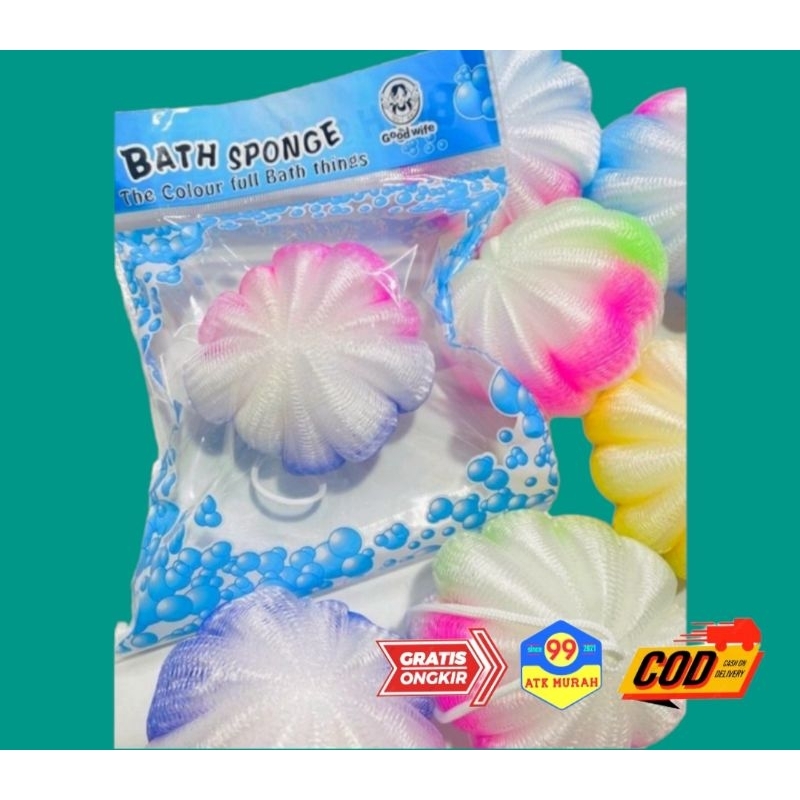 LABU spon- SHOWER PUFF 30gram/Bath sponge/spon jaring/peralatan mandi