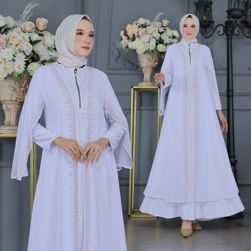 GAMIS ABAYA TURKEY VIRAL FULL PAYET LENGAN CAPE