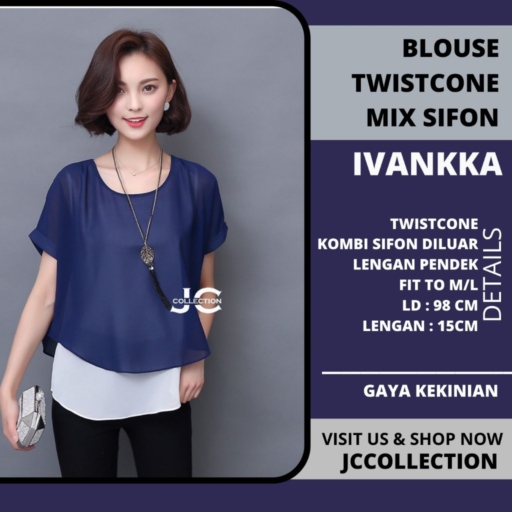PROMO HEBOH Sale Blus Wanita Gaya Korea - JCCollections