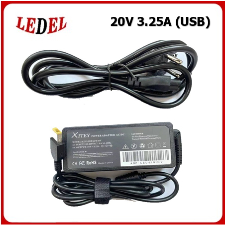 ADAPTOR charger LENOVO 20V 3.25A COLOKAN USB Z501 Z505 K2450 LAPTOP CHARGER