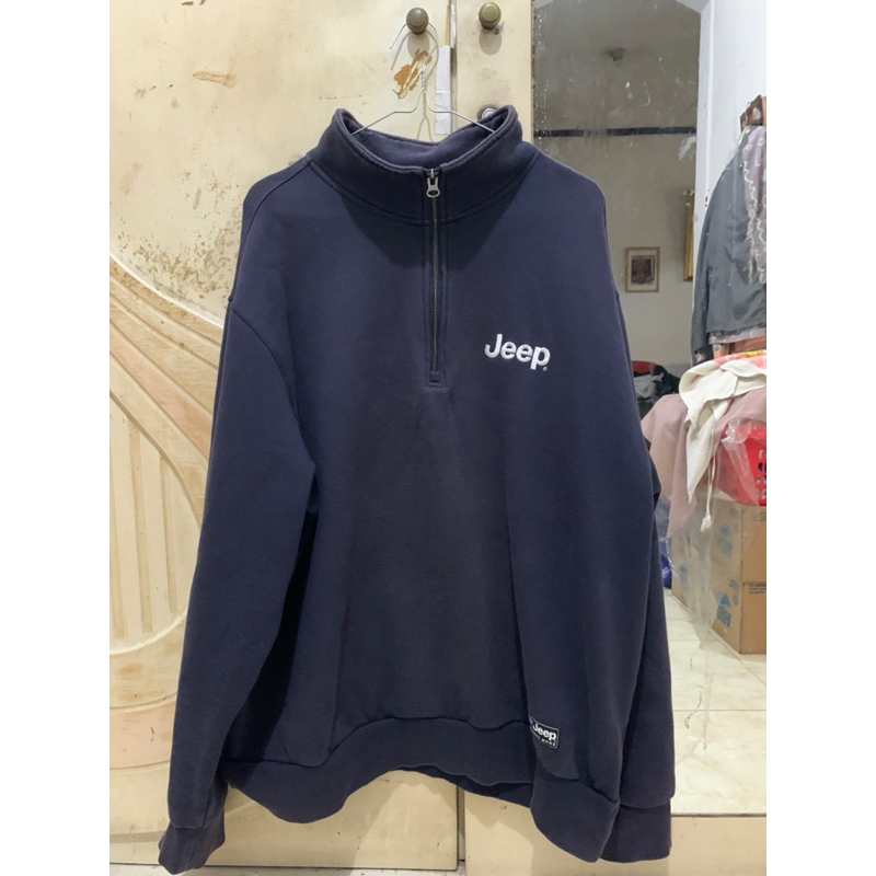 Half Zipper Crewneck Sweatshirt Jeep