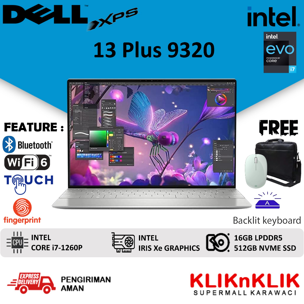 DELL XPS 13 PLUS 9320 OLED TOUCH INTEL EVO i7 1260P 16GB 2TB SSD 3.5K WIN11