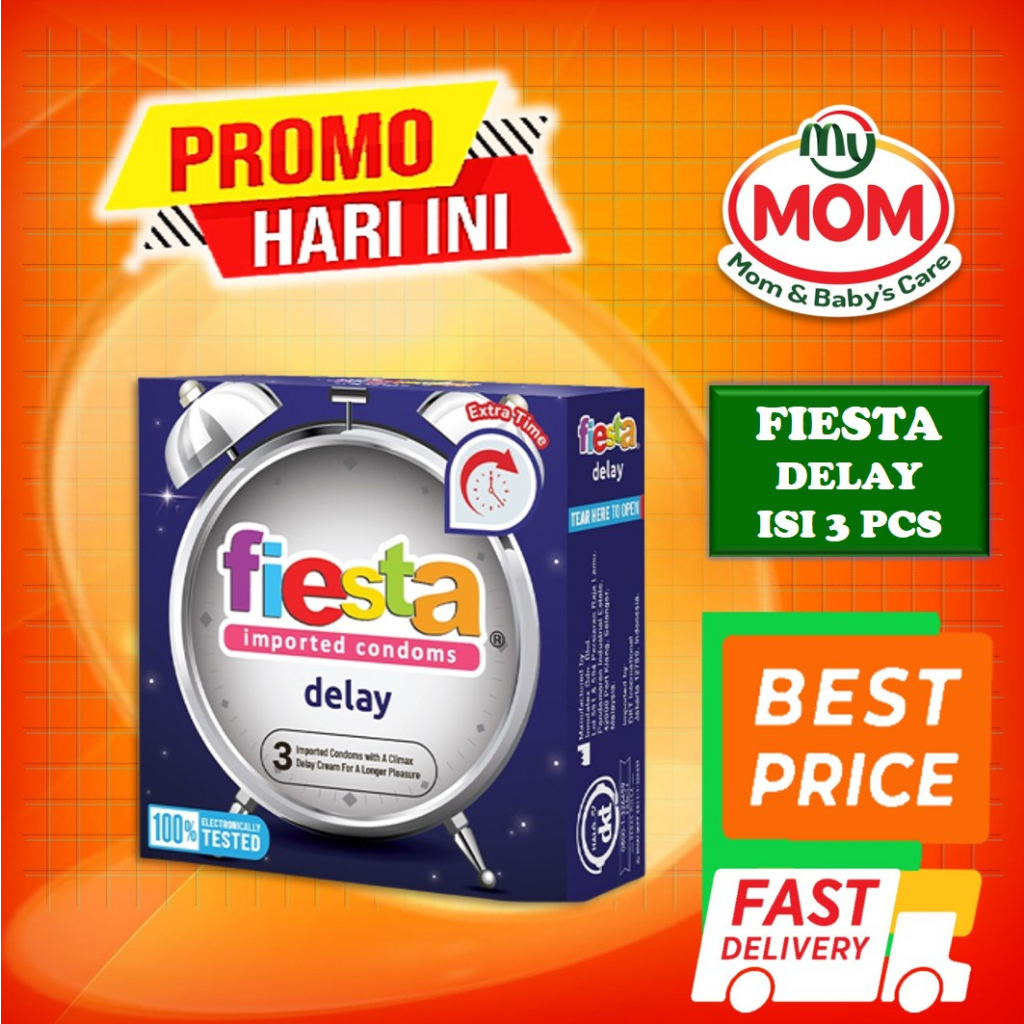 [BPOM] Kondom Fiesta Delay Isi 3 Pcs / Kondom Viesta Delay / MY MOM