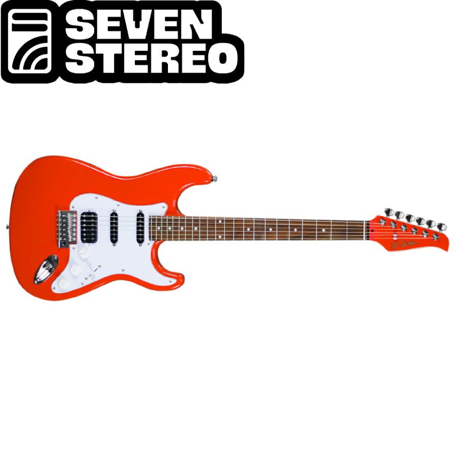 JS Guitar Stratocaster HSS Rosewood FB Vermelion Red