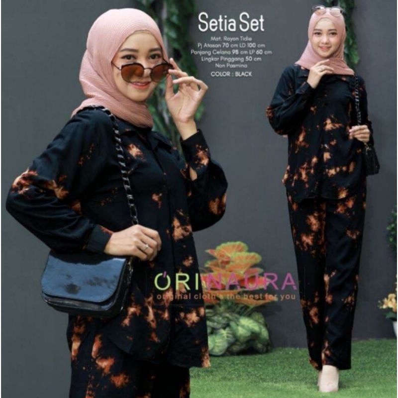 ONESET TIEDEY LENGAN PANJANG VIRAL//SETELAN TIEDEY TERLARIS//PIYAMA RAYON