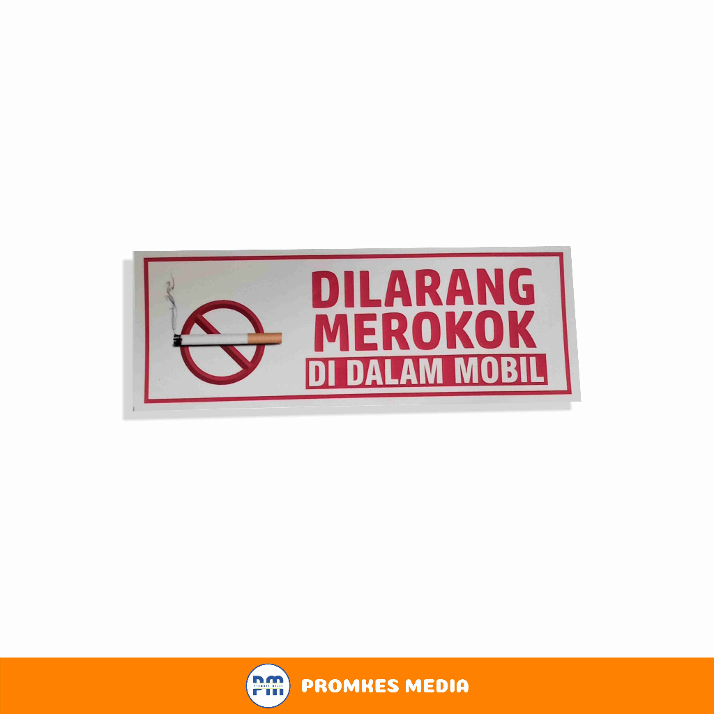 Stiker, Dilarang Merokok, Stiker Larangan Merokok Dikendaraan, Larangan Merokok di mobil