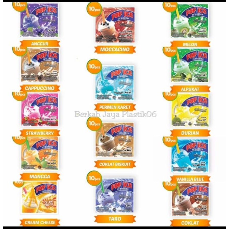 

1 rcg pop ice semua rasa isi 10s