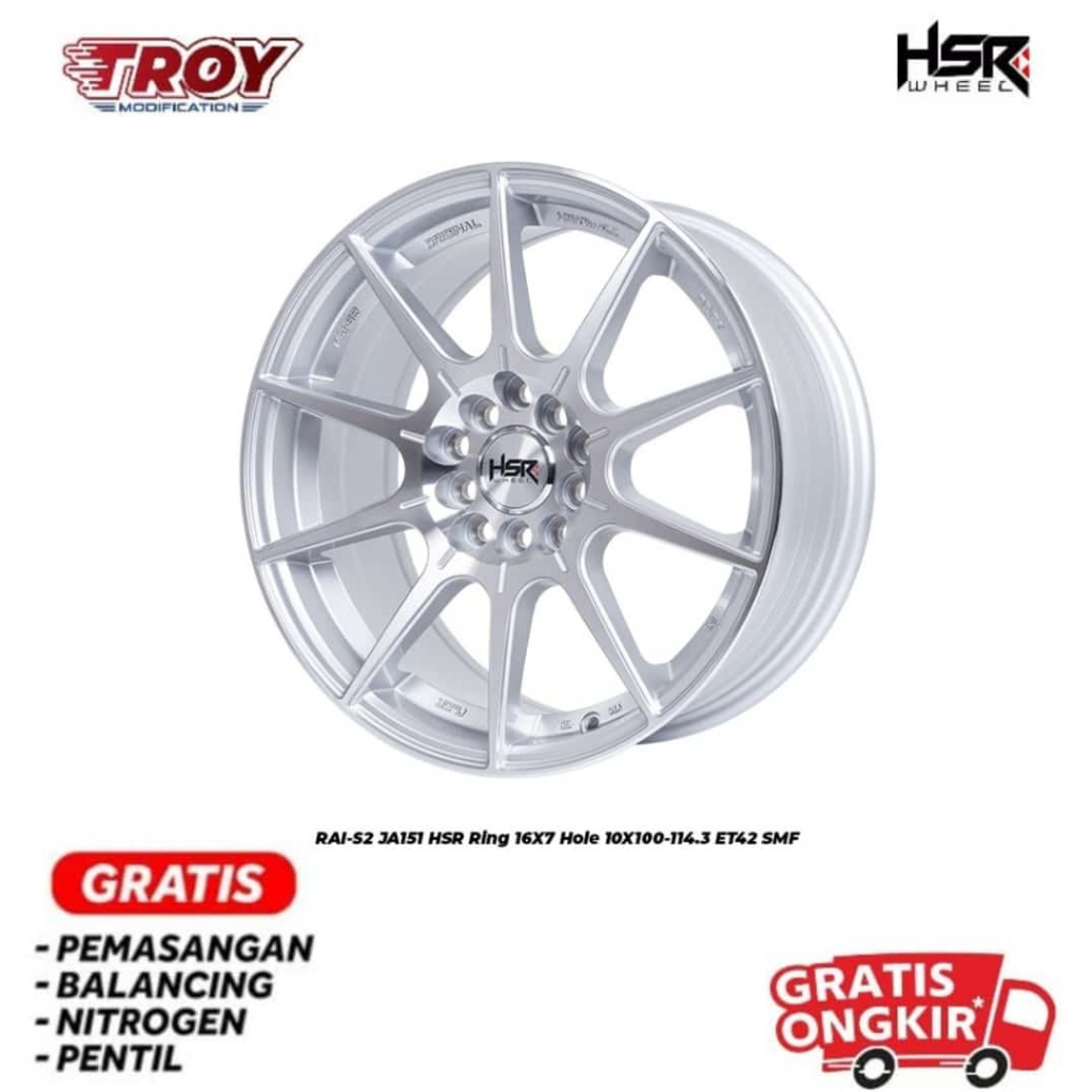Velg Mobil Ring 16 Rush,Terios,Inova,Ertiga,Xpander Velg HSR RAI-S2 Free Ongkir